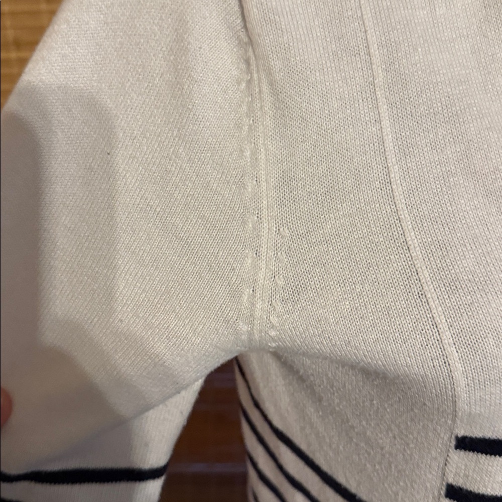 Cabi Victory Cardigan Sweater Long Blue Striped Knit Maxi Duster Sz Medium - Picture 4 of 8